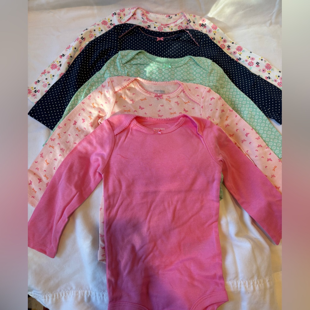 12-18 month Set of Long Sleeve Baby Onesies